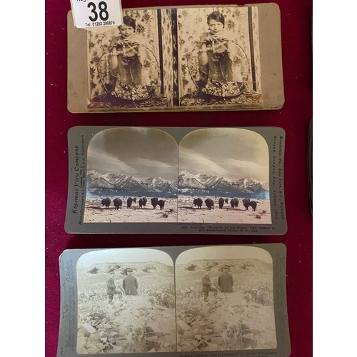 38 - Collection of stereo view photos