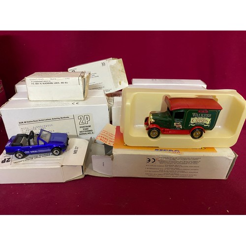 62 - 31 boxed models including 18 Norev advertising, 7 Lledo advertising, 3 Matchbox, 2 Tonka Spitfire an... 