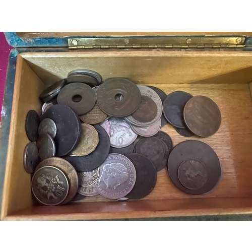 105 - Box of assorted old coins