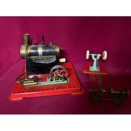 722 - Antique Brass Stationery Mamod Steam Engine S.E.2 in original box