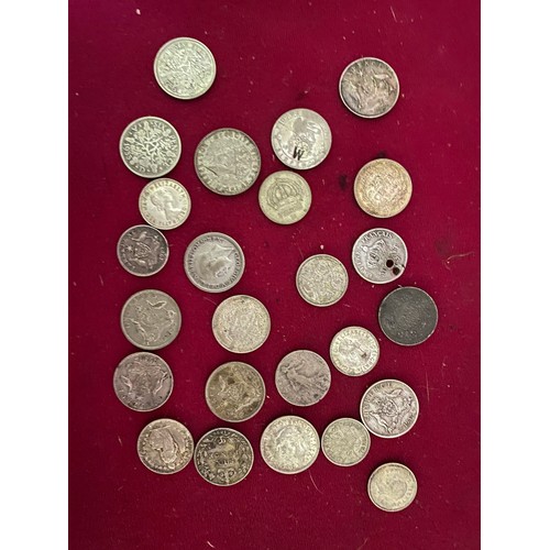 882 - 25 British and World Silver coins 1867 - 1950's (63 grams)