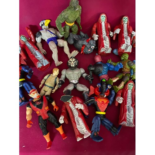 677 - Selection of retro figures including He-man and Master of the Universe figures