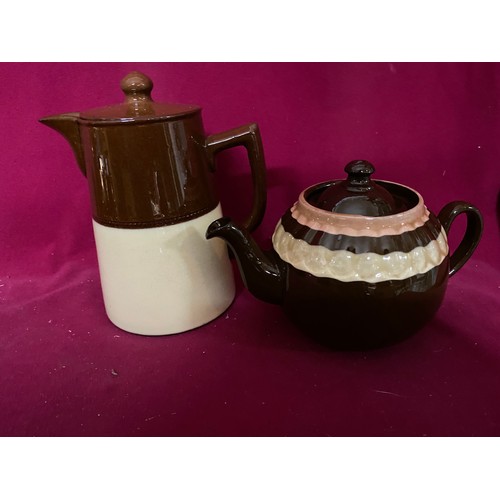 647 - Selection of tea pots, water jugs, milk and sugar bowls, some from Gibsons of England