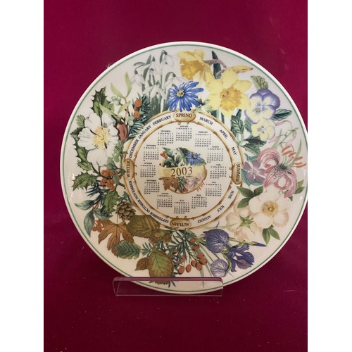 615 - Selection of 4 Wedgewood plates, 3 Royal Commemorative and 1 calender