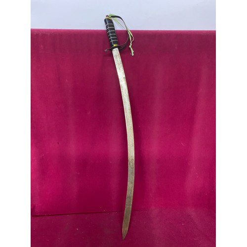 629 - Curved cavalry sword measuring 93 cms long