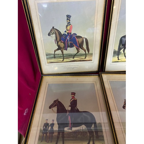 995 - Selection of 8 prints depicting 'officers of the British army'