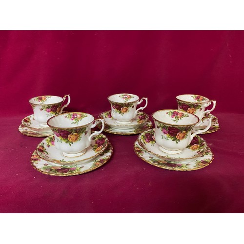 16 - Selection of 5 Royal Albert 'Country Roses' trios