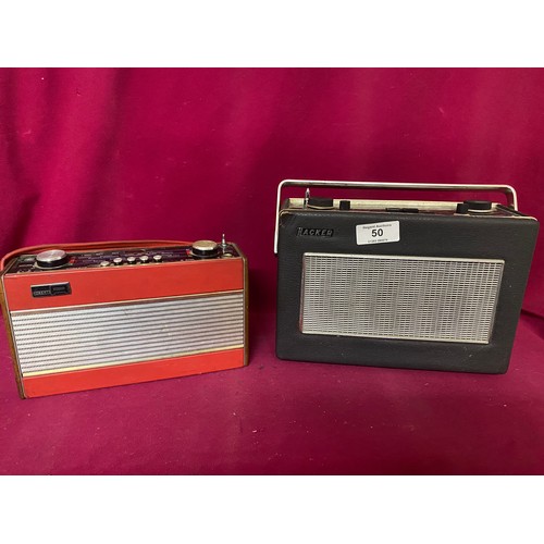 50 - 2 Vintage battery radio, Roberts R 600 and Hacker sovereign 2