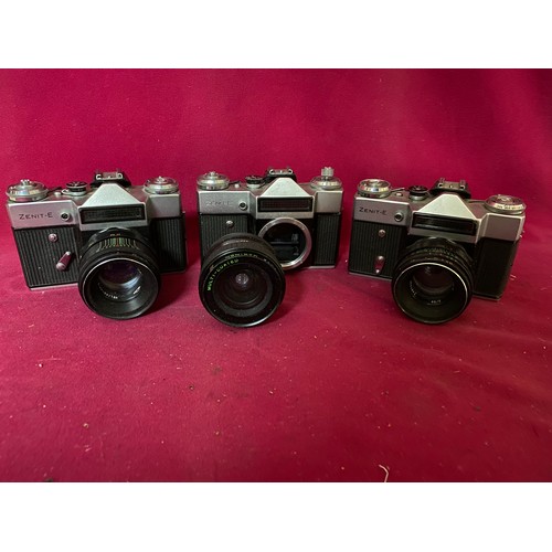 62 - 3 Zenit USSR made vintage cameras