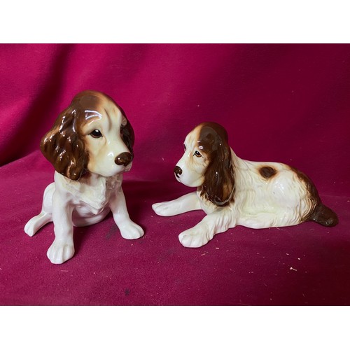 126 - Collection of 4 Sylvac spaniels