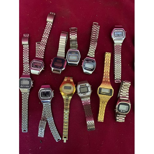 149 - 18 vintage 1980's ladies digital watches Beta, Zetron, Sekonda etc