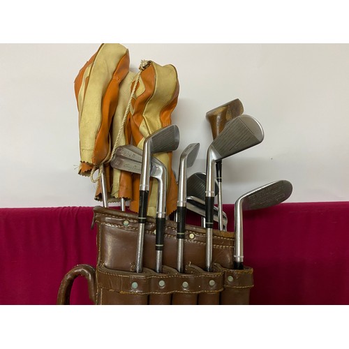 207 - Set of ladies John Letters stroke master golf clubs consisting of 4 woods and 9 irons, a putter and ... 