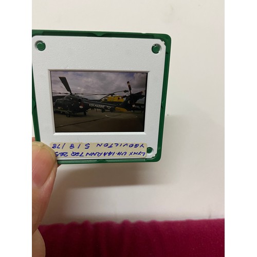 79 - 200 Vintage 35mm slides of military aircraft.