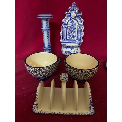 236 - Vintage Blue and White pottery including Arthur Wood, Royal Copenhagen, Burslem and others.