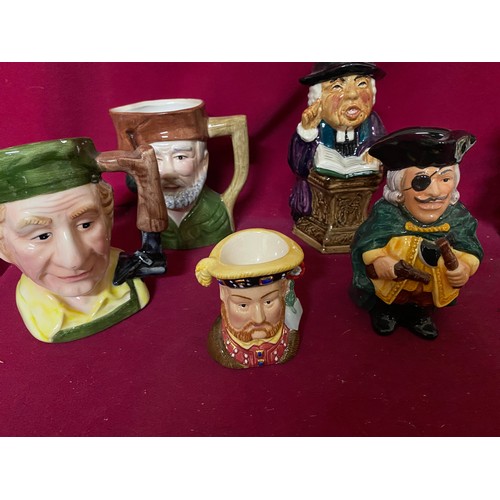 255 - 10 Vintage Toby Jugs including Sylvac and Roy Kirkham.