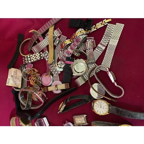 67 - Approx 30 ladies and gents watches including 3 with original boxes plus some watch straps etc