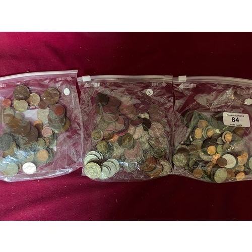 84 - 3 Bags of old coins