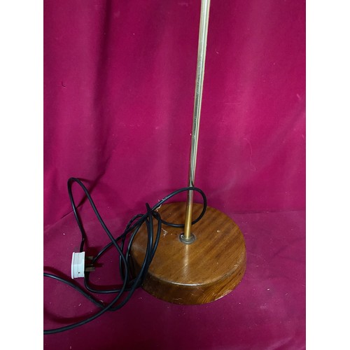 297 - Teak based retro standard lamp fully working