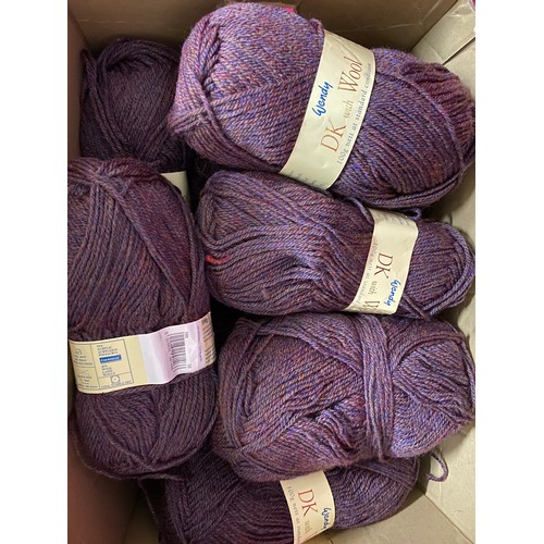 303 - 13 x 100gm Wendy DK with wool purple ombre