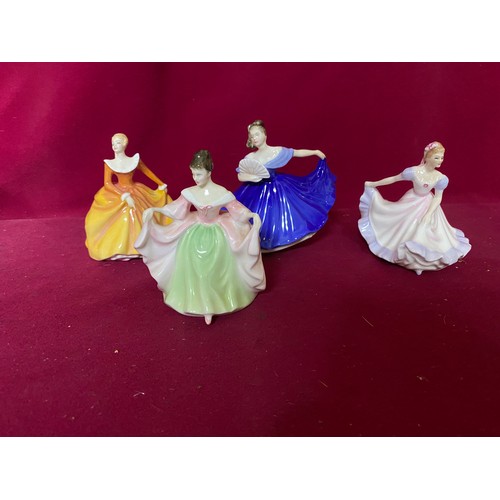 354 - 4 miniature Royal Doulton figures, 'Sara', 'Fragrance', 'Elaine' and 'Ninette'