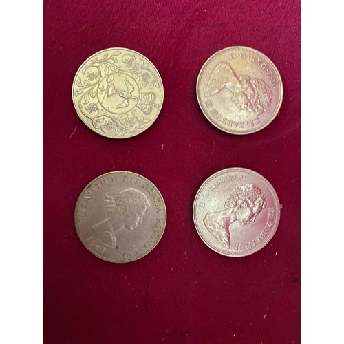 337 - 4 commemorative crown coins.