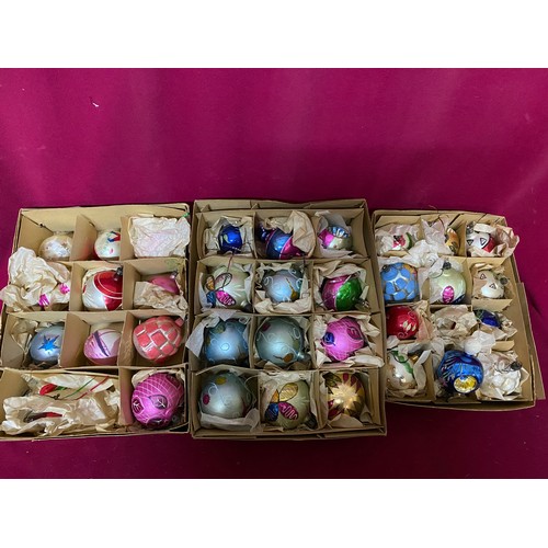 332 - 3 boxes of Christmas baubles