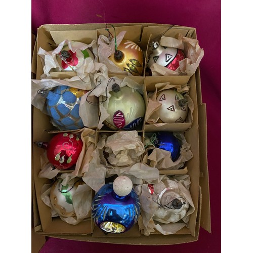 332 - 3 boxes of Christmas baubles