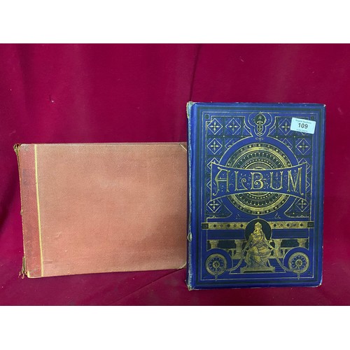 109 - 2 antique Victorian photo albums