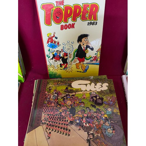 154 - Collection of old Annuals from Beano, Dandy, Topper and Giles.