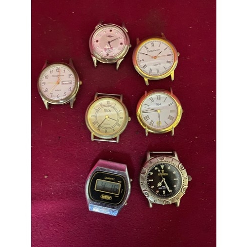 148 - 10 mens watches including Zeon, Casio, Police, Alan, Still, Philip, Mercier