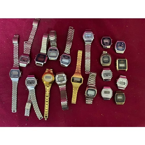 149 - 18 vintage 1980's ladies digital watches Beta, Zetron, Sekonda etc