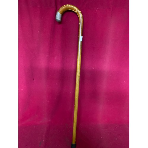 183 - Silver hooded walking stick