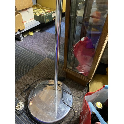 358 - Chrome arc floor lamp