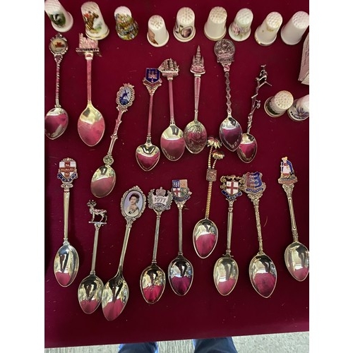 190 - Collection of spoons and thimbles