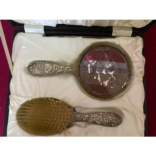 277 - Hallmarked Antique Silver dressing table set