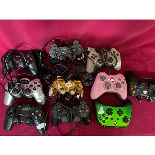 328 - Selection of 10 x Playstation and Xbox controllers