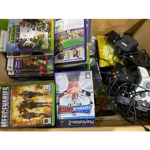 330 - Large selection of Playstation and Xbox games, controllers and some DVD's