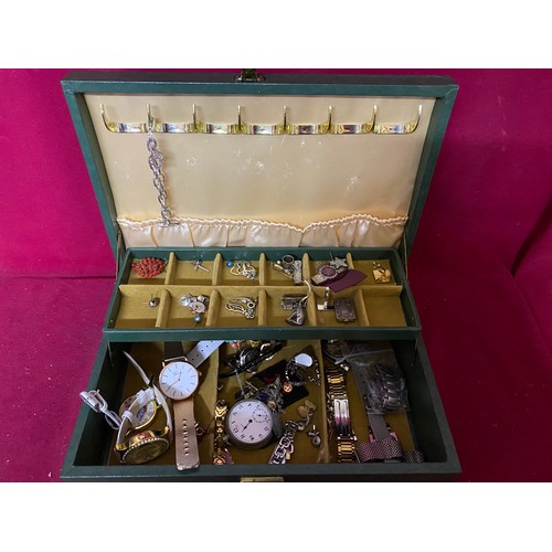 371 - Jewellery box with costume jewellery