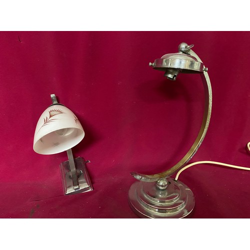 925 - Art Deco style wall light and table lamp. Table lamp is 35cms tall and has no shade.