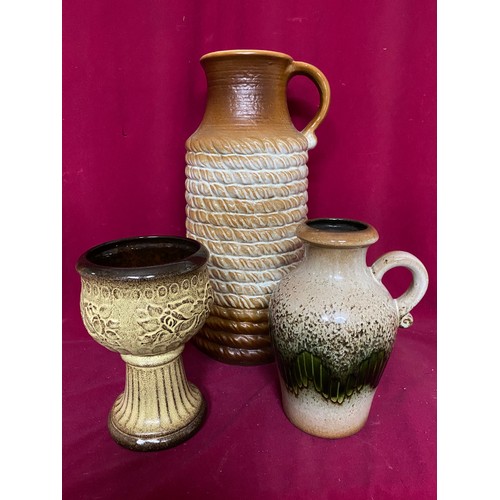 930 - Selection of West German jugs, largest is 47cms tall.