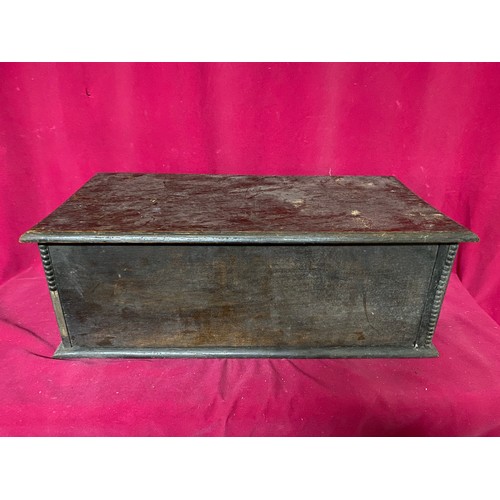 940 - Wooden box with top opening lid, 60x30x20cms