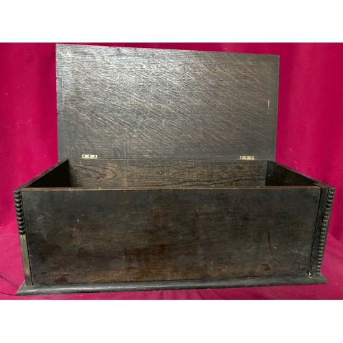 940 - Wooden box with top opening lid, 60x30x20cms