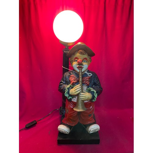 994 - Clown lamp in working condition but posts need repair measuring 70cms tall