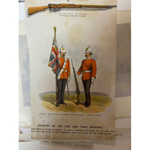 682 - Selection of miscellaneous military prints, postcards, stamp album and programme for Stanley Matthew... 