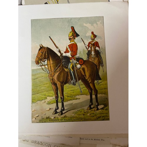 682 - Selection of miscellaneous military prints, postcards, stamp album and programme for Stanley Matthew... 