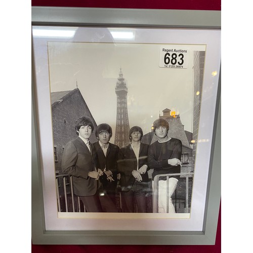 683 - 4 x Blackpool themed framed pictures