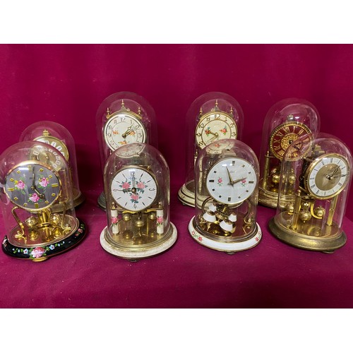 991 - Selection of 8 dome clocks