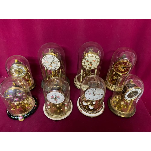 991 - Selection of 8 dome clocks