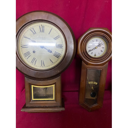 998 - Selection of 3 wall clocks including a President 31 day clock