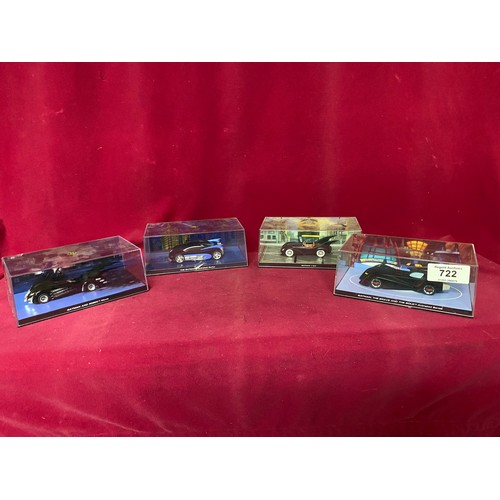 722 - 4 Boxed Diecast Batman cars